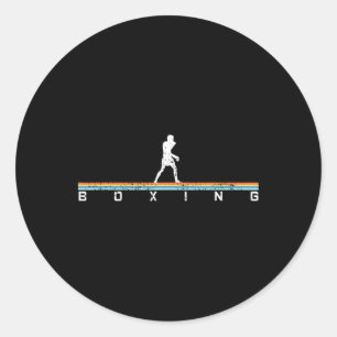 Pegatina Redonda Entrenamiento de boxeo Mma Kickboxing Muai Thai lu