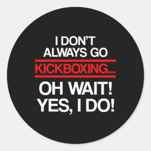 Pegatina Redonda Entrenamiento de kickboxing Siempre Kick Boxing _1