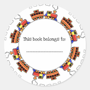 Pegatina Redonda Entrenar en una pista