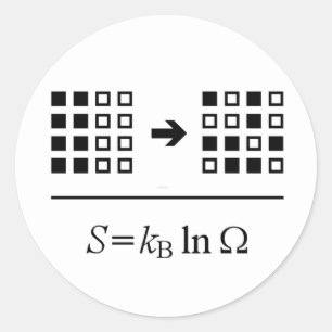Pegatina Redonda Entropía