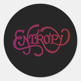 Pegatina Redonda Entropía