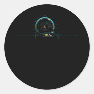 Pegatina Redonda Entusiasta del coche del Speedometer de la Carrera