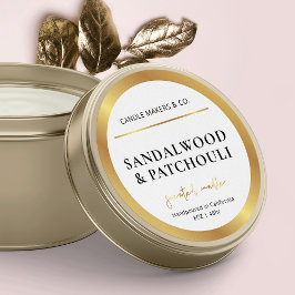 Pegatina Redonda Envase con efecto de efecto del Relieve metalizado