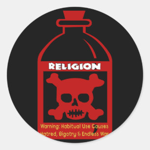 Pegatina Redonda Envenenamiento religioso