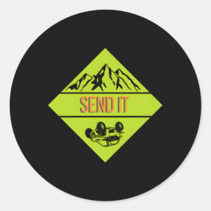 Pegatina Redonda Enviar