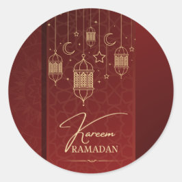 Pegatina Redonda Envoltura de regalo de Ramadan Kareem