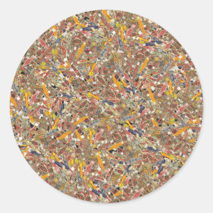 Pegatina Redonda Envolturas de anillo de puros