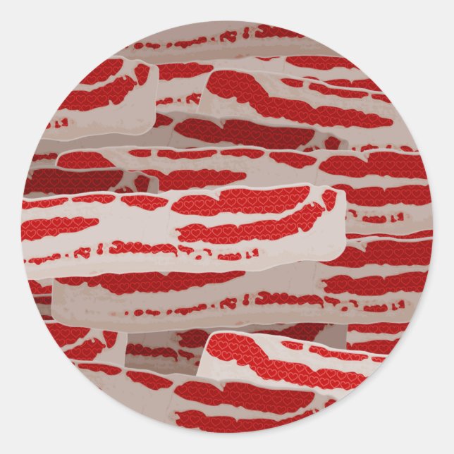 Pegatina Redonda ¡Envuélvalo En Bacon! (Anverso)