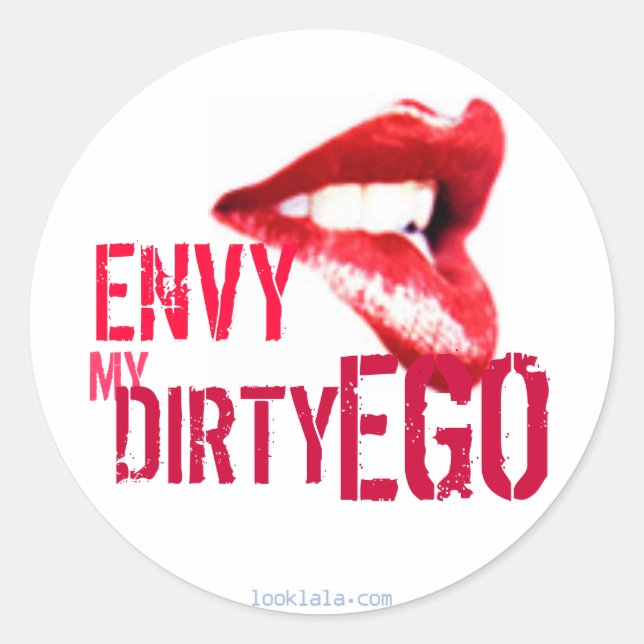 Pegatina Redonda Envy my Ego (Anverso)