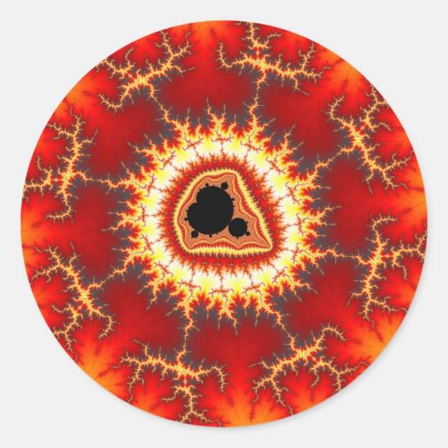 Pegatina Redonda Eos - Fractal (Anverso)