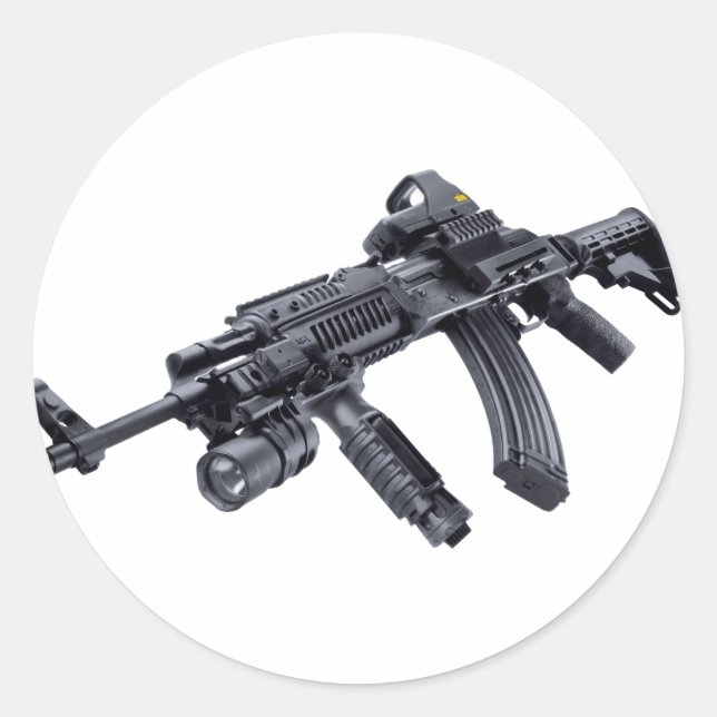 Pegatina Redonda EOTech Tactical AK-47 Asault Rifle Sticke (Anverso)