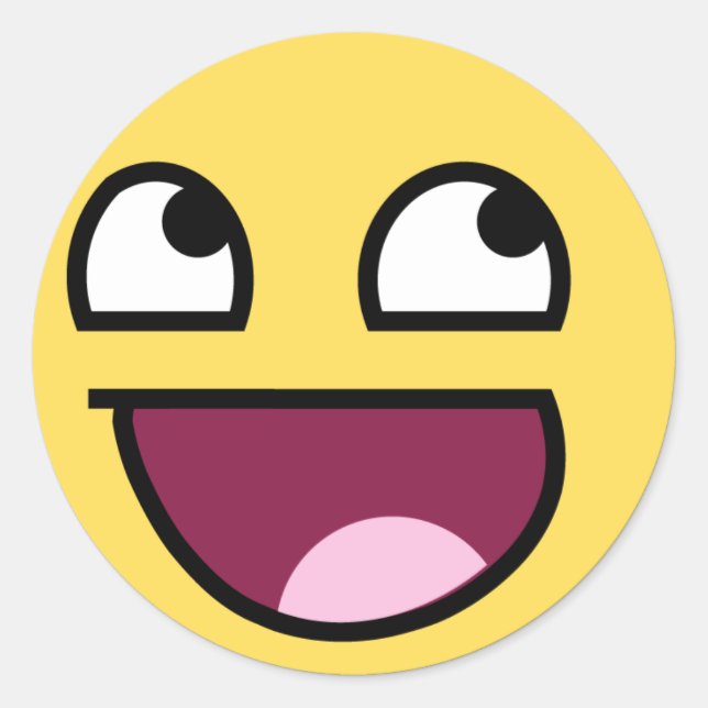 Pegatina Redonda Epic Win (Anverso)