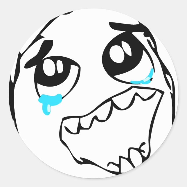 Pegatina Redonda Epic Win (Anverso)