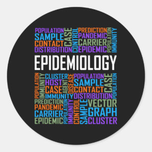 Pegatina Redonda Epidemiología: Orgulloso Epidemiólogo