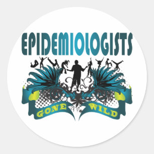Pegatina Redonda Epidemiólogos se volvieron salvajes
