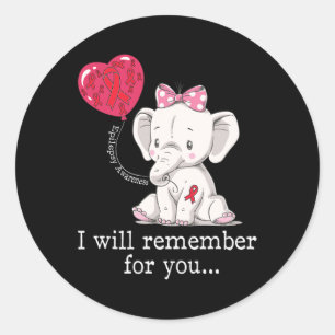 Pegatina Redonda Epilepsia Awareness Elephant