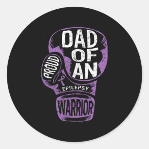 Pegatina Redonda Epilepsia Awareness Orgullosa Confiscación de Cint