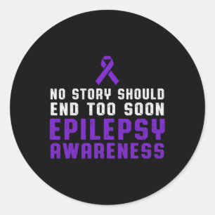 Pegatina Redonda Epilepsia Conciencia Diversión Beat Epileptic Warr