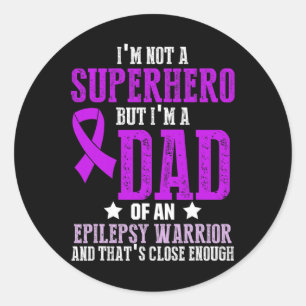 Pegatina Redonda Epilepsia Conciencia Sobreviviente de Guerrero Epi