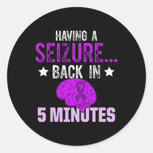 Pegatina Redonda Epilepsia Conciencia Sobreviviente de Guerrero Epi