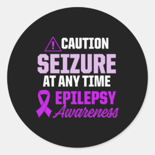 Pegatina Redonda Epilepsia Conciencia Sobreviviente de Guerrero Epi