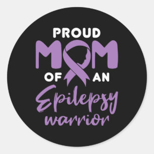 Pegatina Redonda Epilepsia: Concienciación de madre orgullosa madre