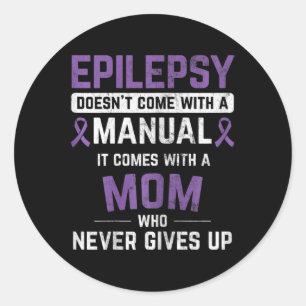 Pegatina Redonda Epilepsia Mamá Epilepsia Epilepsia Epilepsia Epile