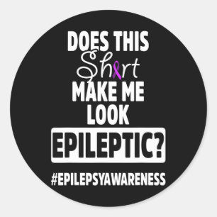 Pegatina Redonda Epilepsia Sensibilización Aspecto Superviviente de