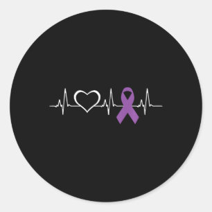 Pegatina Redonda Epilepsia Sensibilización Epilepsia Conciencia Cor