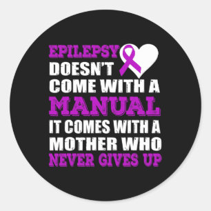Pegatina Redonda Epilepsia: Una madre que nunca renuncia a la cinta