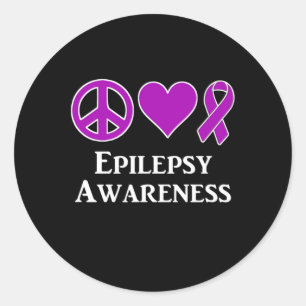 Pegatina Redonda Epilepsy Awareness Support Awareness Tee