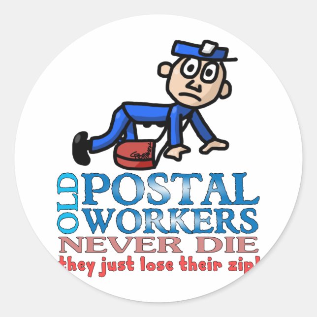 Pegatina Redonda Epitafio postal (Anverso)