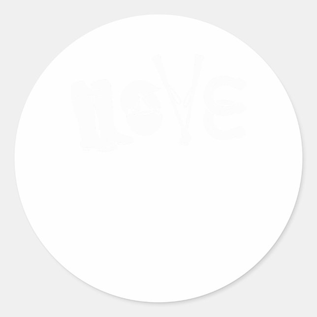 Pegatina Redonda Equestrian Sports Horse Racing Horseshoe Stable Gi (Anverso)