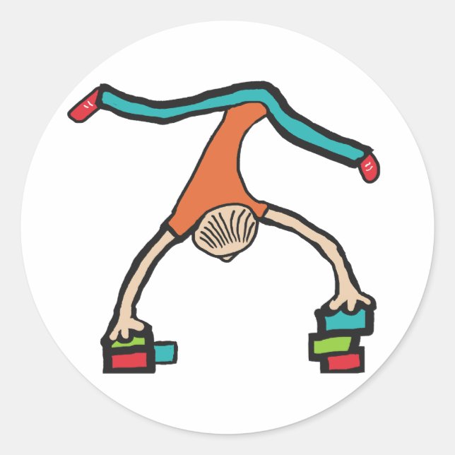 Pegatina Redonda Equilibrio manual (Anverso)