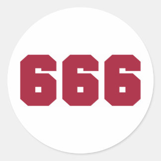 Pegatina Redonda Equipo 666