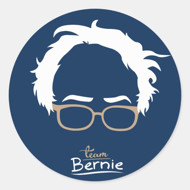 Pegatina Redonda Equipo Bernie - Bernie Sanders para presidente 201 (Anverso)