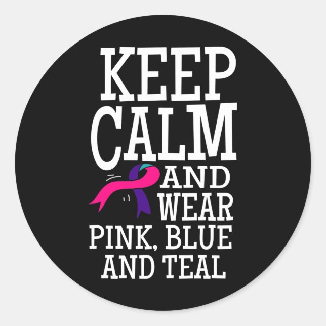 Pegatina Redonda Equipo de asesoramiento para pacientes con cáncer  (Anverso)