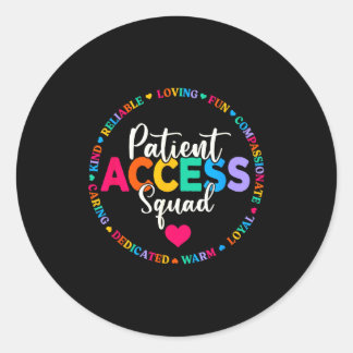 Pegatina Redonda Equipo de atención médica del escuadrón de acceso