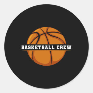 Pegatina Redonda Equipo de baloncesto