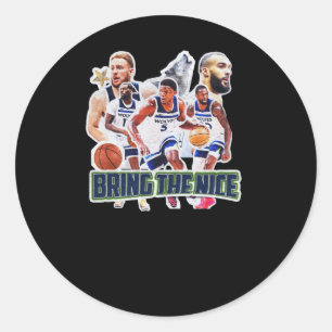 Pegatina Redonda Equipo de baloncesto Minnesota Squad Design 1