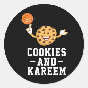 Pegatina Redonda Equipo De Baloncesto Para Hombres Mujeres - Cookie