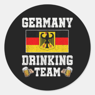 Pegatina Redonda Equipo de bebidas Alemania Festivales de cerveza _