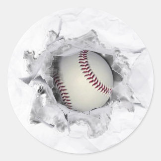 Pegatina Redonda Equipo de béisbol