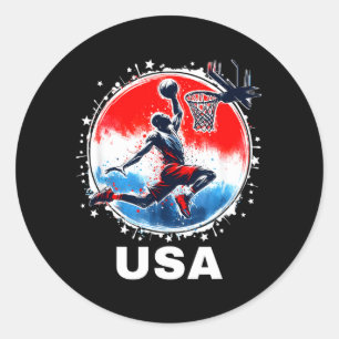 Pegatina Redonda Equipo de béisbol Bisonrel Volador Usa Equipo