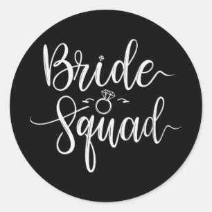 Pegatina Redonda Equipo de Boda Británico