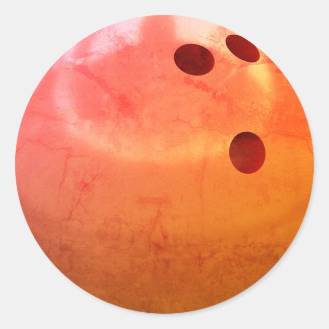 Pegatina Redonda Equipo de boliche (Anverso)