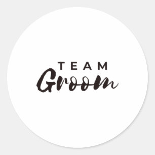 Pegatina Redonda Equipo de Brigada Equipo de Brigada Groom Premium 