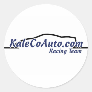 Pegatina Redonda ¡Equipo de Carreras KaleCoAuto!