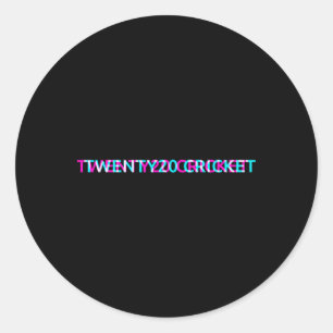 Pegatina Redonda Equipo de cricket Twenty20 Jersey universitario de