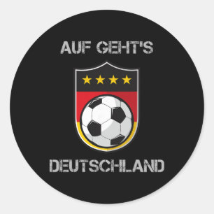 Pegatina Redonda Equipo de fútbol de Alemania Deutschland Selección
